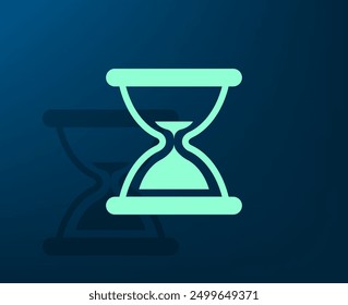 Vector icon with shadow on blue background