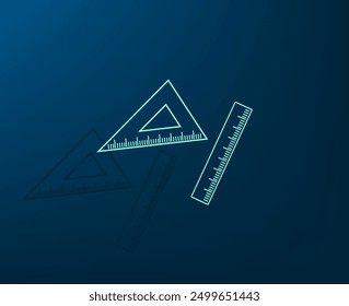 Vector icon with shadow on blue background