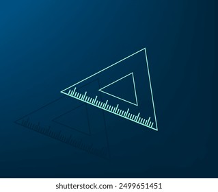 Icono de Vector con sombra sobre fondo azul