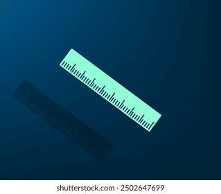 Vector icon with shadow on blue background
