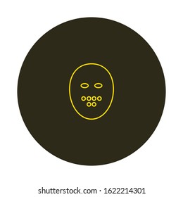 vector icon with shape of halloween mask