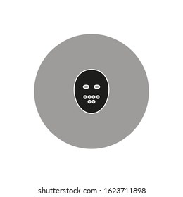 vector icon with shape of halloween mask