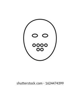 vector icon with shape of halloween mask