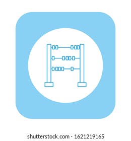 vector icon, shaped abacus to tell