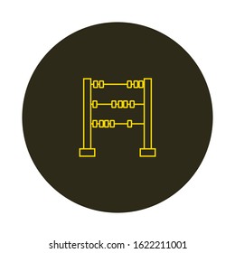 vector icon, shaped abacus to tell