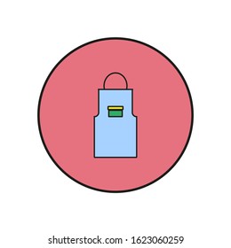 vector icon, shaped kitchen apron