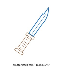 vector icon, shaped like a military knife