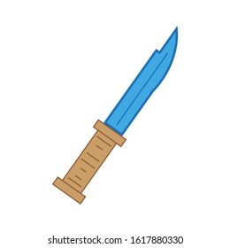 vector icon, shaped like a military knife