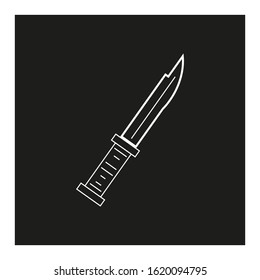vector icon, shaped like a military knife