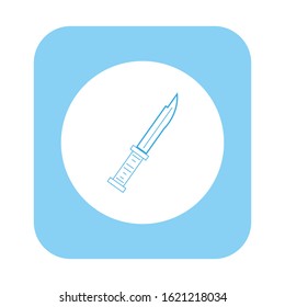 vector icon, shaped like a military knife