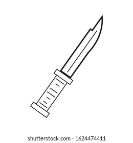 vector icon, shaped like a military knife