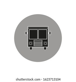 vector icon, shaped like a school bus