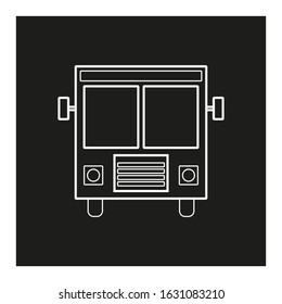 vector icon, shaped like a school bus