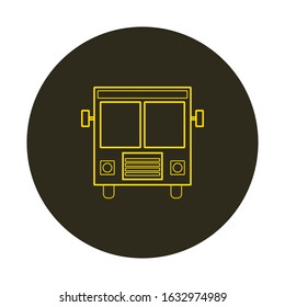vector icon, shaped like a school bus