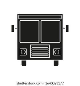 vector icon, shaped like a school bus