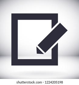 vector icon sheet pen