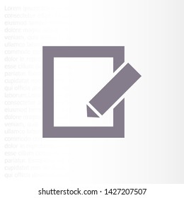 vector icon sheet pen . Lorem Ipsum Illustration design