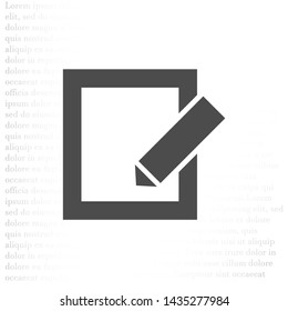 vector icon sheet pen . Lorem Ipsum Illustration design
