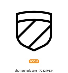Vector Icon of Shield. Symbol of protection