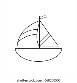 Vector icon ship