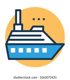 
Vector icon of a ship, symbolising cargo transport
