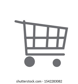 Vector icon of a shipping cart isolated