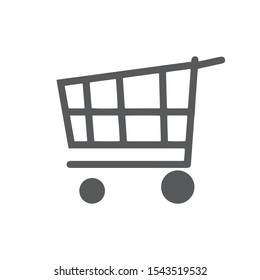 Vector icon of a shipping cart isolated