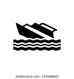 Vector icon for shipwreck