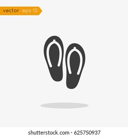 Vector icon shoes flip flops