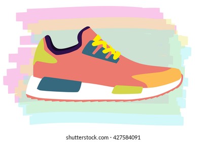 Vector icon shoes for training. Running shoe, sneaker