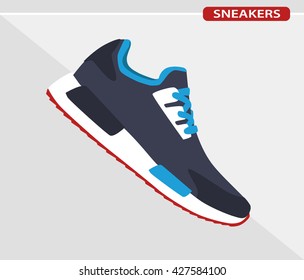 Vector icon shoes for training. Running shoe, sneaker
