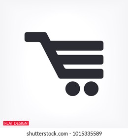 Vector icon shopping cart 10 EPS