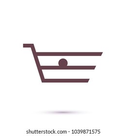 Vector icon shopping cart 10 EPS
