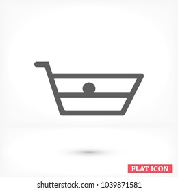 Vector icon shopping cart 10 EPS