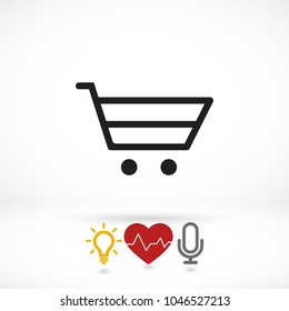 Vector icon shopping cart 10 EPS