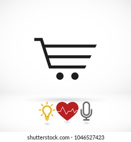 Vector icon shopping cart 10 EPS