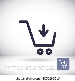 Vector icon shopping cart 10 EPS