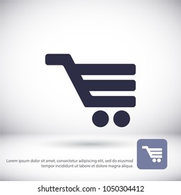 Vector icon shopping cart 10 EPS