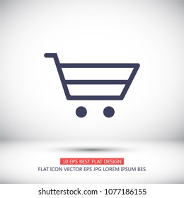 Vector icon shopping cart 10 EPS