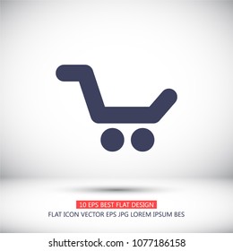 Vector icon shopping cart 10 EPS
