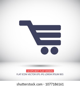 Vector icon shopping cart 10 EPS