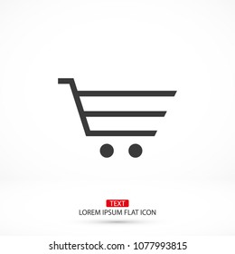 Vector icon shopping cart 10 EPS