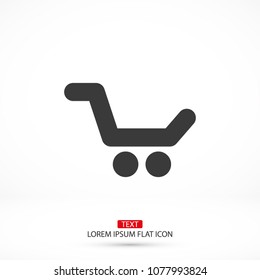 Vector icon shopping cart 10 EPS