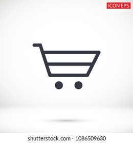 Vector icon shopping cart 10 EPS