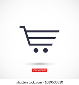 Vector icon shopping cart 10 EPS