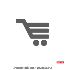 Vector icon shopping cart 10 EPS
