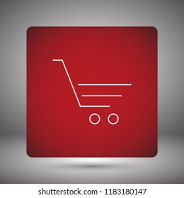 Vector icon shopping cart 10 EPS