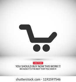Vector icon shopping cart 10 EPS