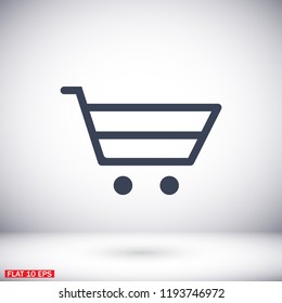 Vector icon shopping cart 10 EPS
