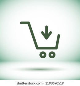 Vector icon shopping cart 10 EPS